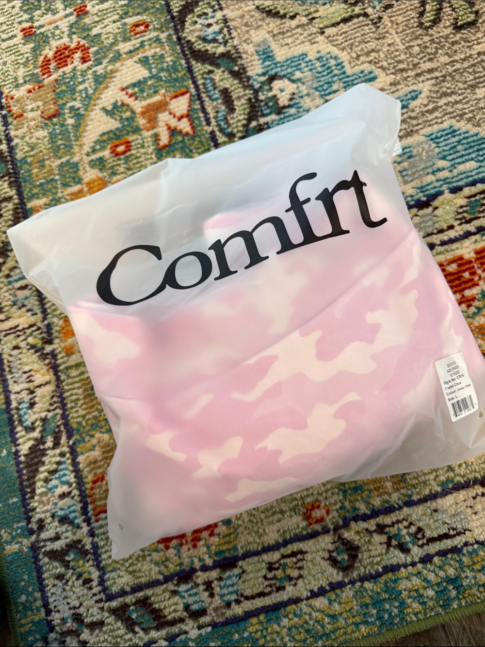 Relaxed Pink Camo Crewneck Sweatshirt - Picture 4 of 8